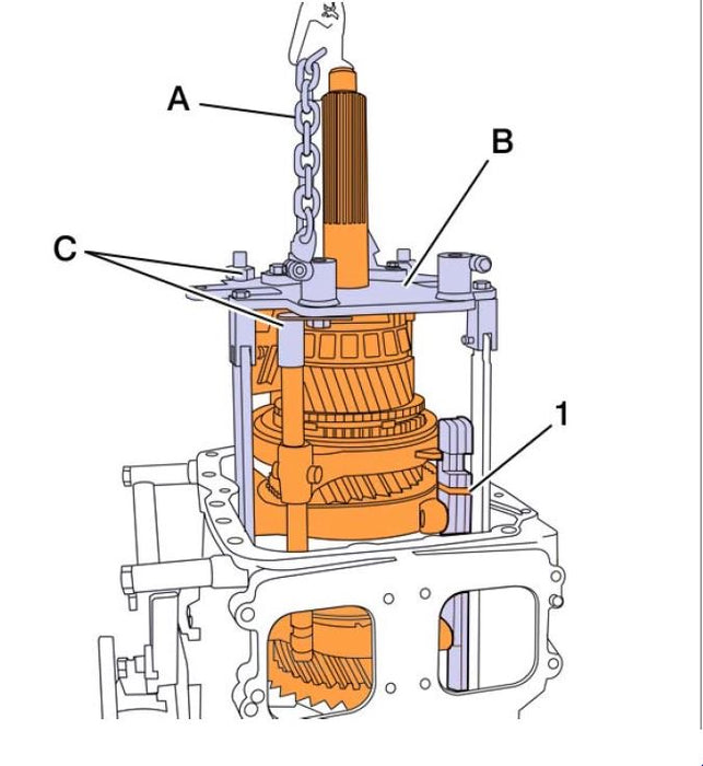 9998631 Alternative VOLVO TRUCK AUTOMATIC TRANSMISSION (MAIN SHAFT/ COUNTER SHAFT) HIGH/ LOW GEAR ENGAGE TOOL