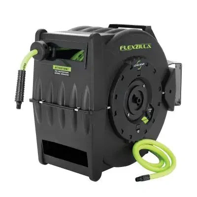 Flexzilla Retractable Air Hose Reel with Levelwind Technology, 3/8" x 50'