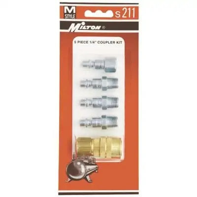 5 PIece 1/4" NPT M-Style Coupler and Plug Kit