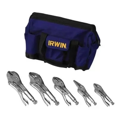 Irwin Vise-Grip 5-Piece Locking Pliers Set in Bag