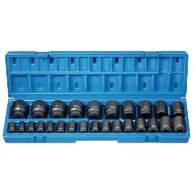 1/2" Dr. 26 Pc. Standard Length Metric Set 12 Point