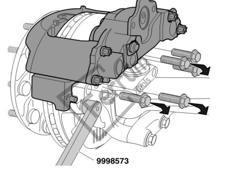 VOLVO TRUCK DISC BRAKE CALIPER FIXING SCREW WRENCH (Dr.1") Alternative to 9998573