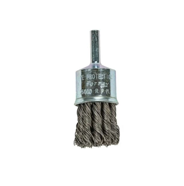 Command PRO End Brush, Knotted, 1 in x .020 in x 1/4 in Shank