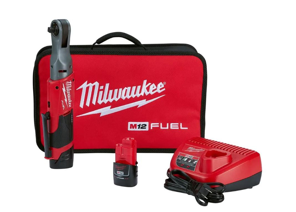 Milwaukee Tool M12 FUEL 3/8" Ratchet 2 Battery Kit