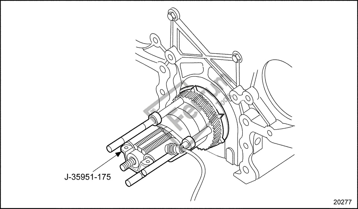 J-35642 ALTERNATIVE CRANKSHAFT GEAR REMOVER & INSTALLER with Ram and Hydraulic Pump