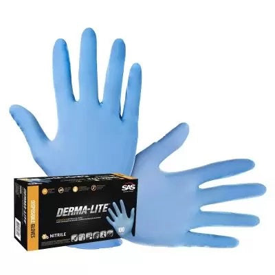 100-pk of Derma-Lite Lightly Powdered Nitrile Glove, M
