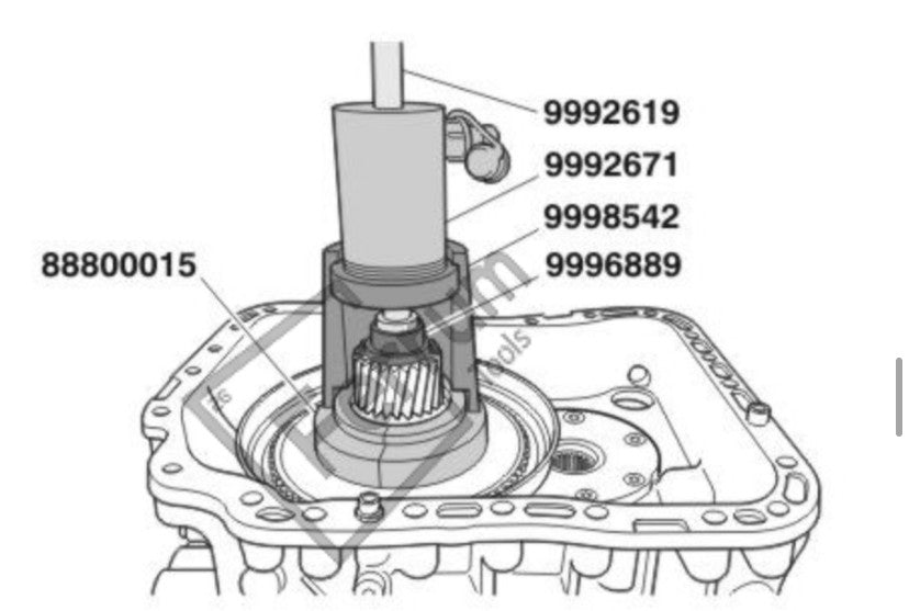 9998542 9992671 9992619 Volvo I-Shift Transmission Main Shaft Gear Remover Tool Kit Alternative
